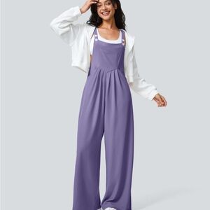 HALARA Lilac Wide-Leg Overalls Jumpsuit